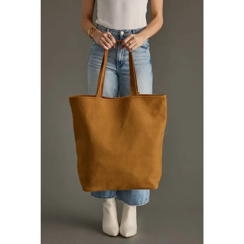 Tan, Brown & Cream Western Woven Wool Tote Bag | Boho Pom Tassel Tote